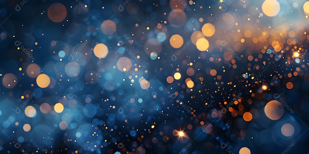 Luzes bokeh em fundo noturno