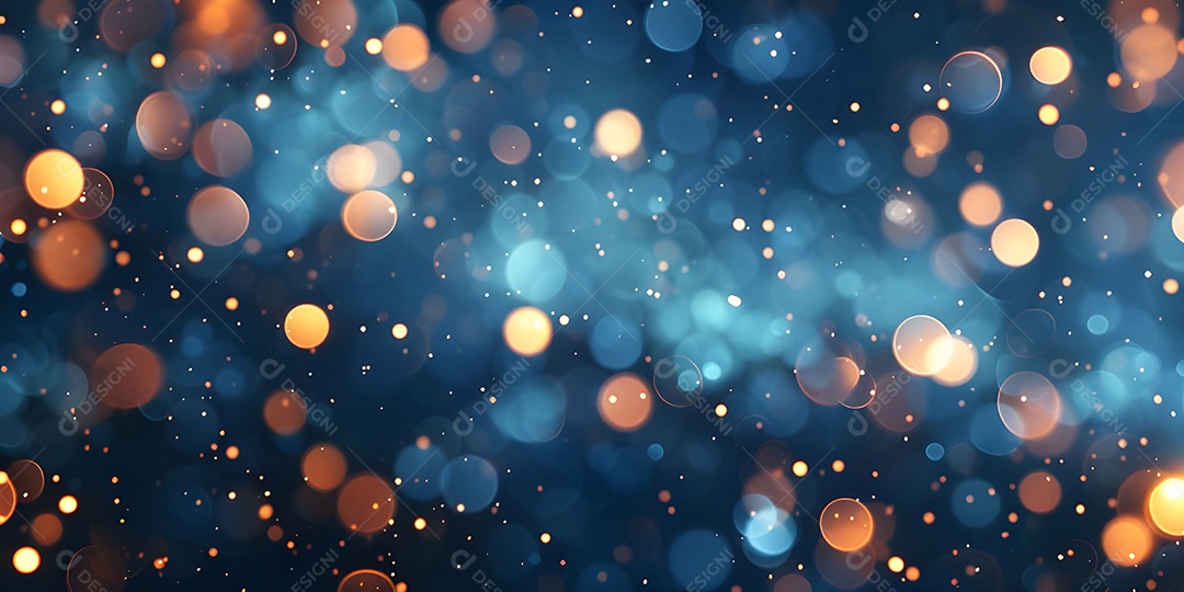 Luzes bokeh em fundo noturno