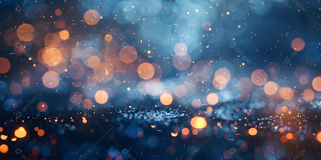 Luzes bokeh em fundo noturno