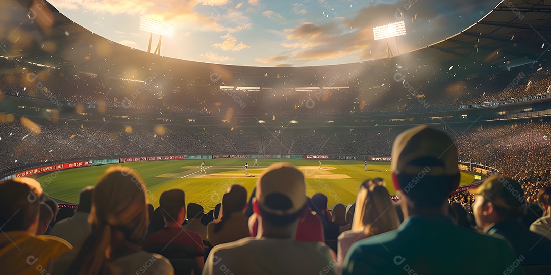 Estádio de futebol em vista noturna