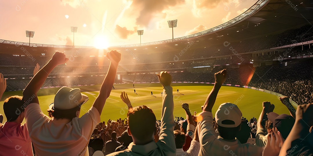 Estádio de futebol em vista noturna