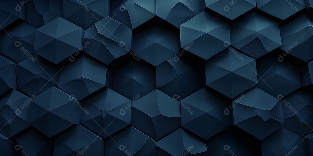 Fundo de tecnologia azul hexagonal
