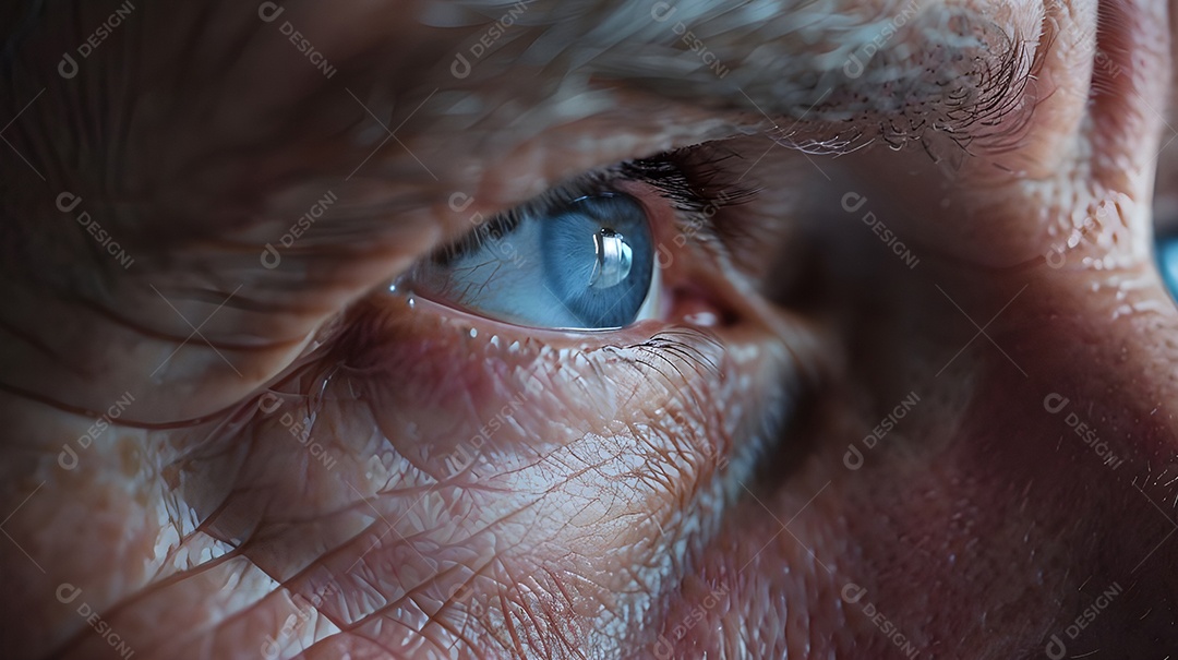 Um olho afiado de um homem