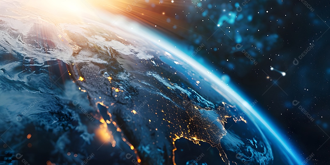 Globo terrestre visto do espaço