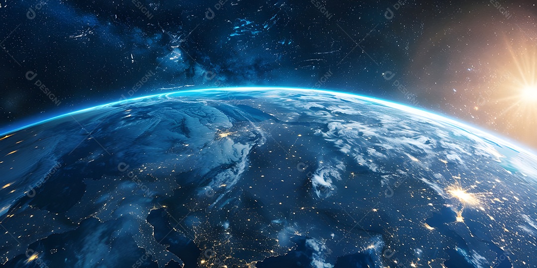 Globo terrestre visto do espaço