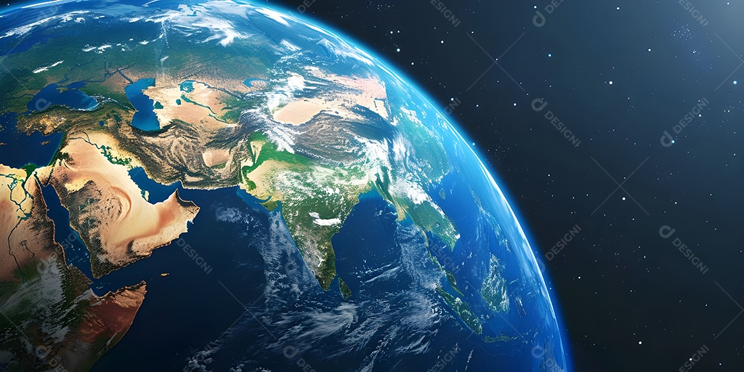 Globo terrestre visto do espaço