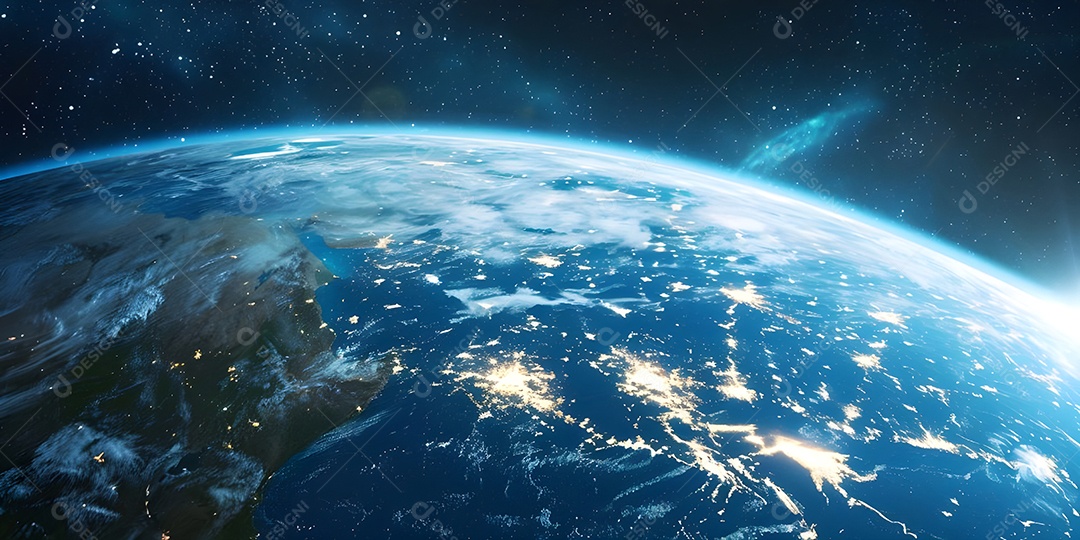 Globo terrestre visto do espaço