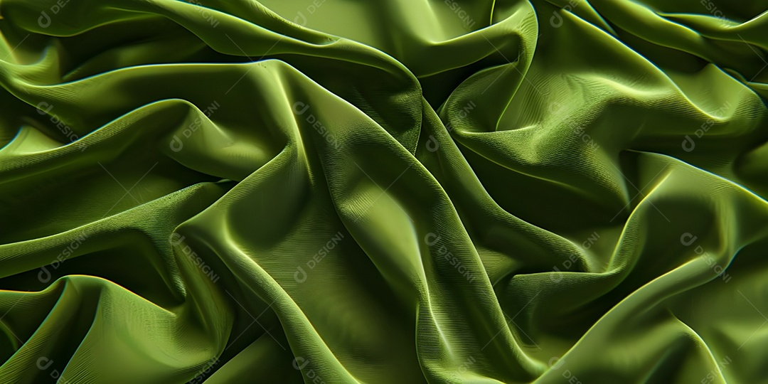 Fundo de textura de tecido verde ondulado