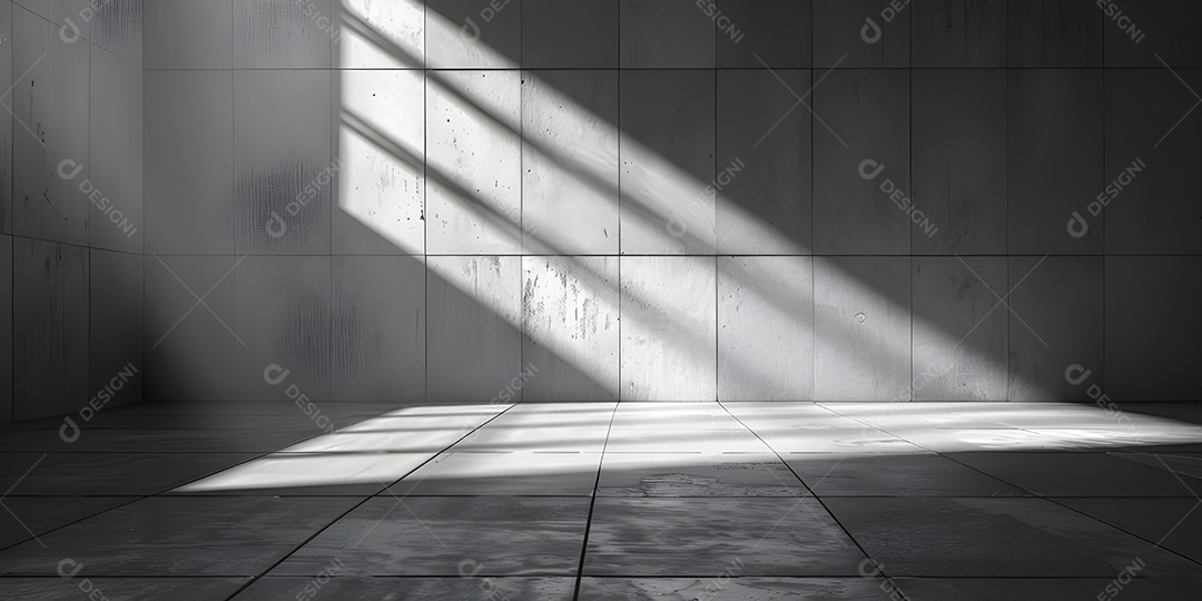 Local cinza sombreado vazio para colocação de produtos