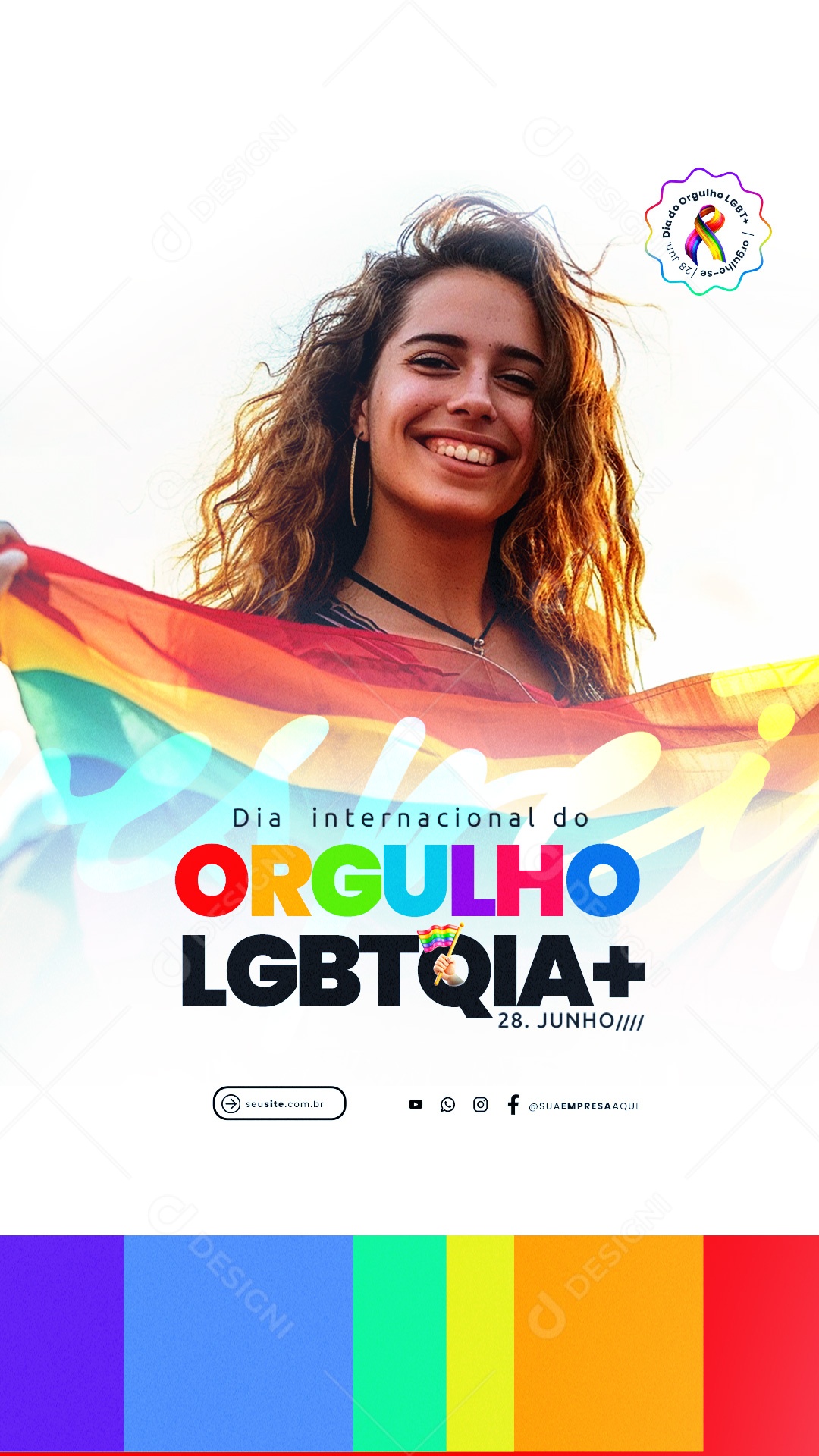 Post Social Media Dia do Orgulho Lgbt PSD Editável