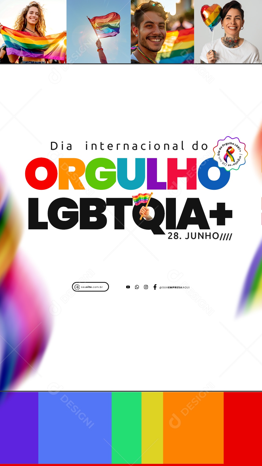 Post Social Media Dia do Orgulho Lgbt PSD Editável