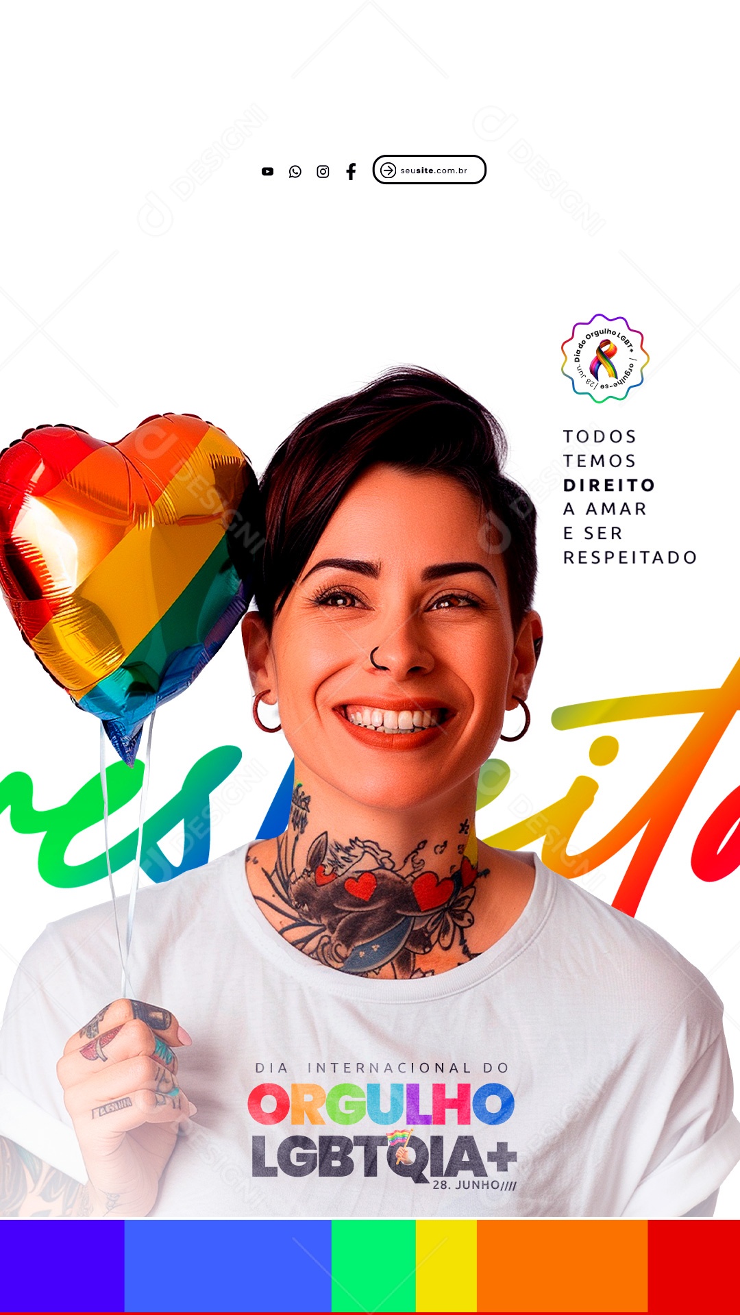 Post Story Social Media Dia do Orgulho Lgbt PSD Editável