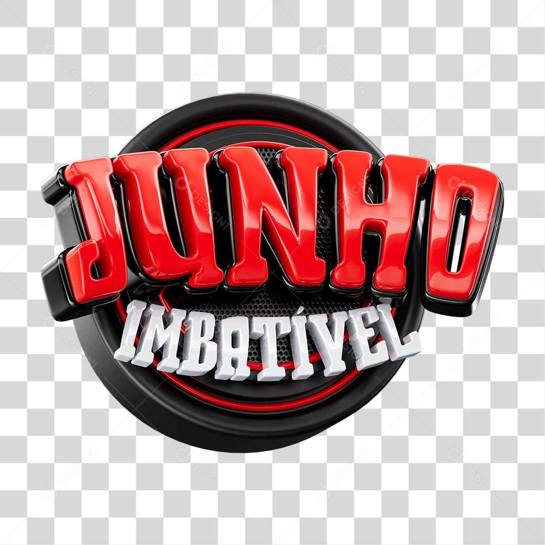 Selo 3D Junho Imbatível PNG Transparente