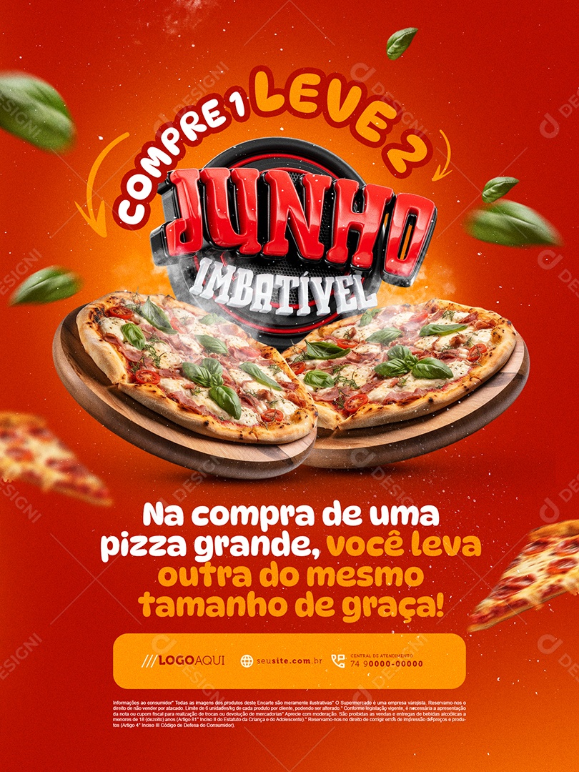 Junho Imbatível Compre 1 e Leve 2 Social Media PSD Editável