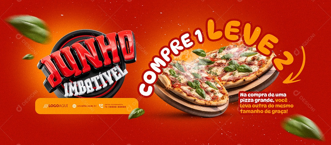 Banner Junho Imbatível Compre 1 e Leve 2 Social Media PSD Editável