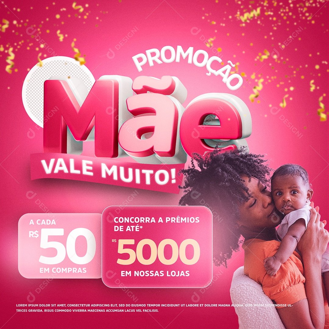 Promoção Mães Vale Muito Social Media PSD Editável