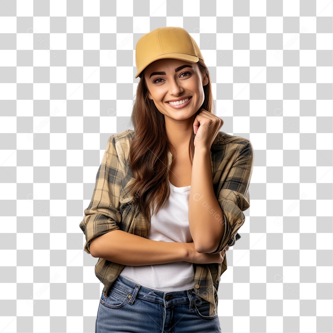 Mulher Caminhoneira Motorista PNG Transparente