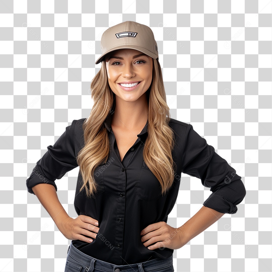 Mulher Caminhoneira Motorista PNG Transparente