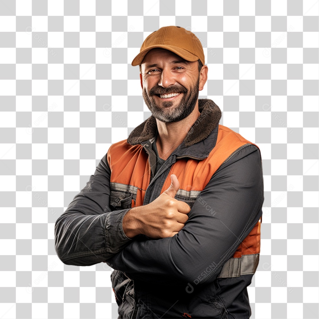 Homem Caminhoneiro Motorista PNG Transparente