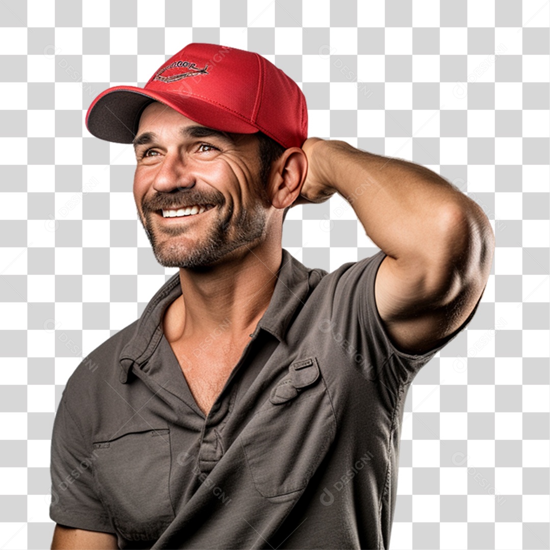 Homem Caminhoneiro Motorista PNG Transparente