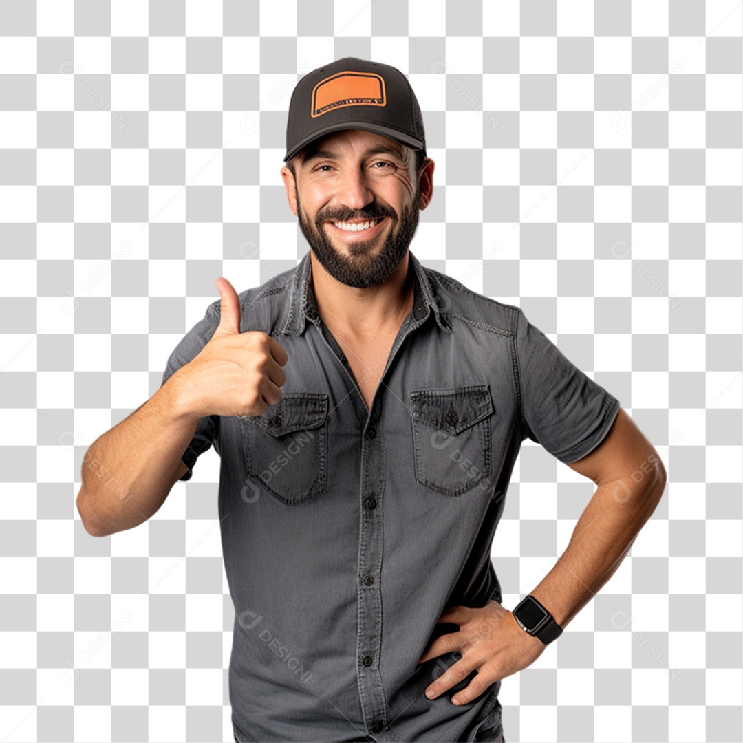 Homem Caminhoneiro Motorista PNG Transparente