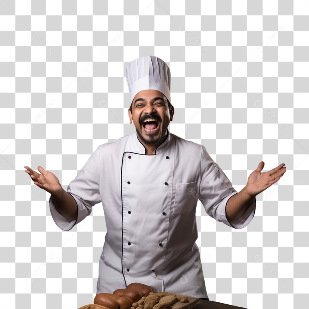 Homem Padeiro Confeiteiro PNG Transparente