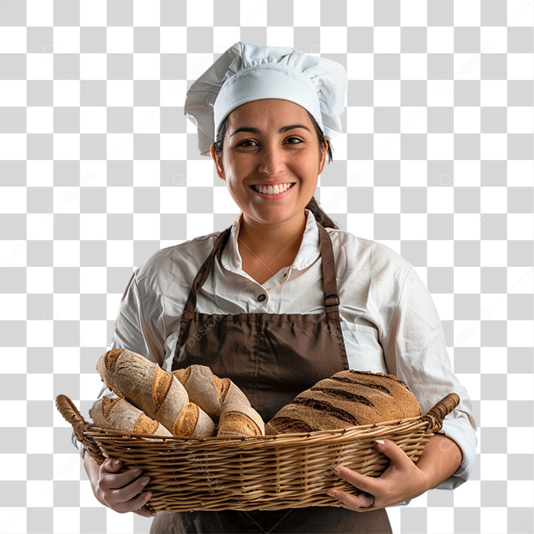 Mulher Padeira Confeiteira PNG Transparente