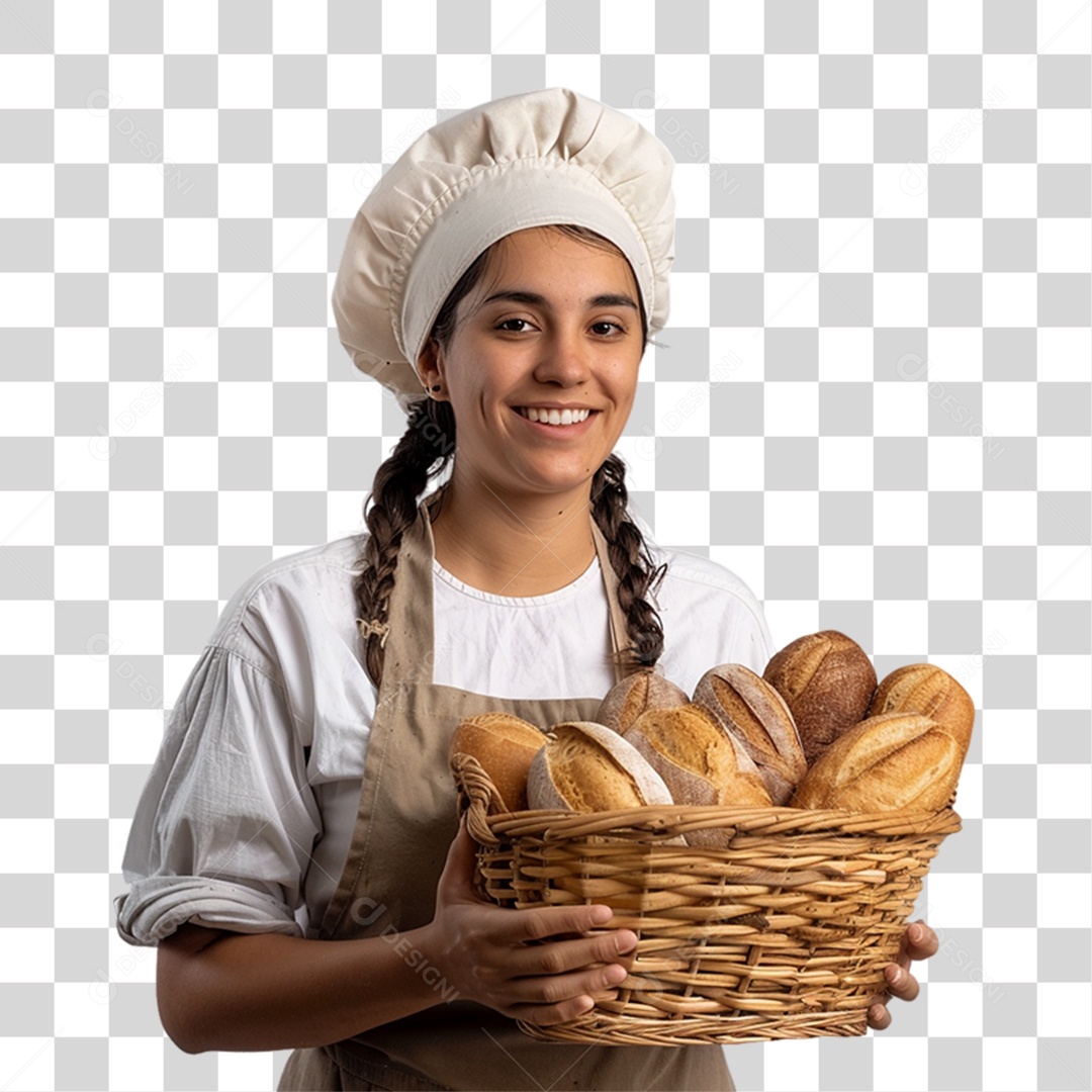 Mulher Padeira Confeiteira PNG Transparente