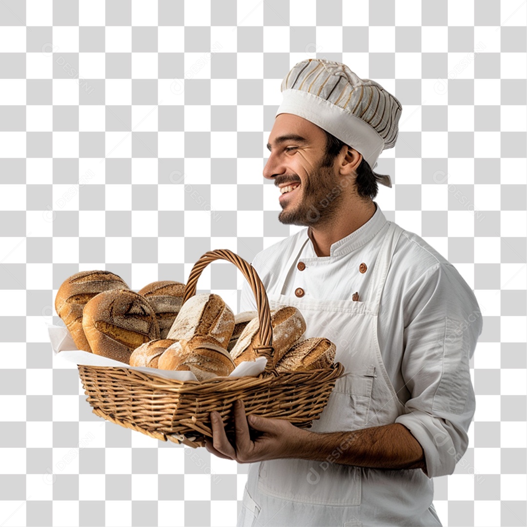 Homem Padeiro Confeiteiro PNG Transparente