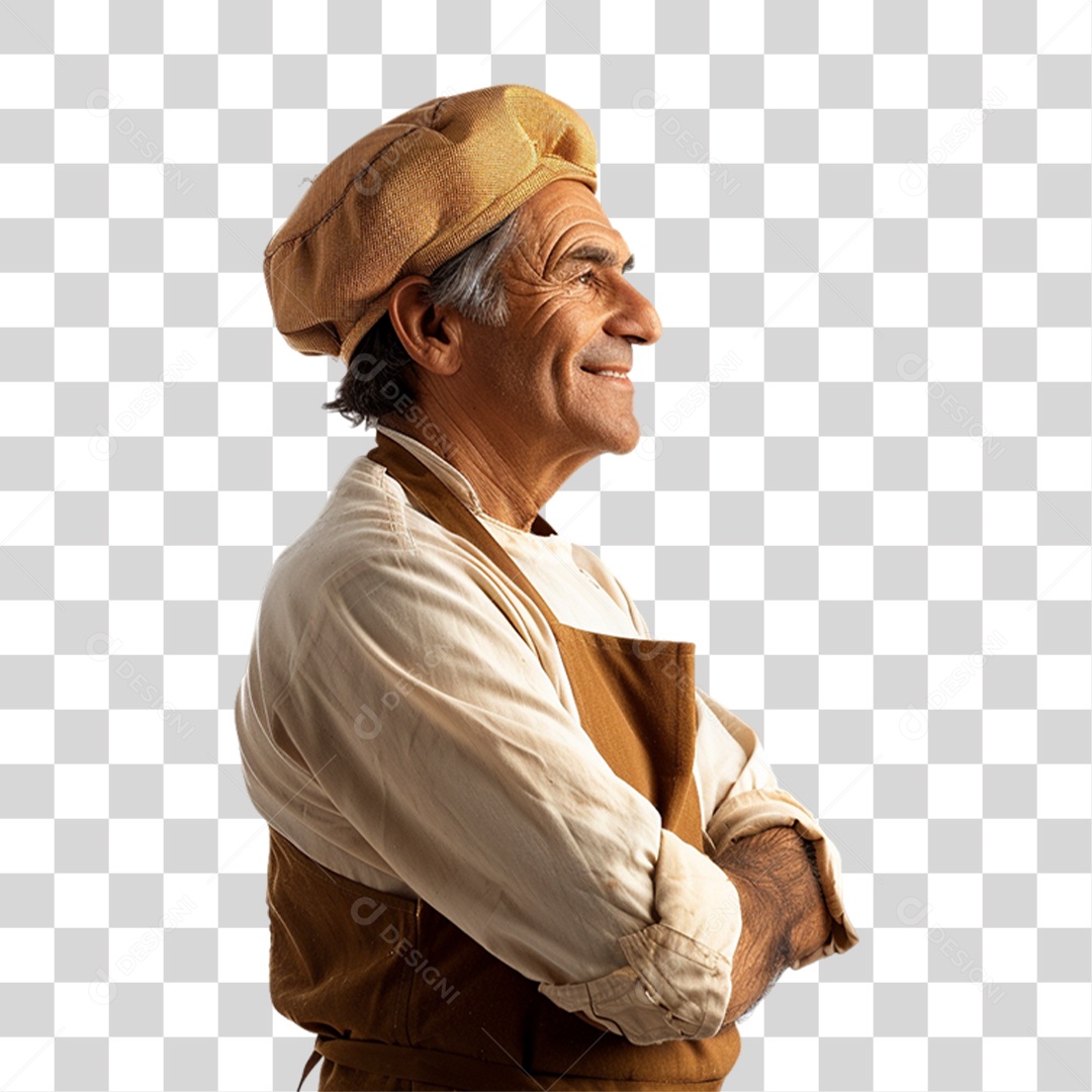 Homem Padeiro Confeiteiro PNG Transparente