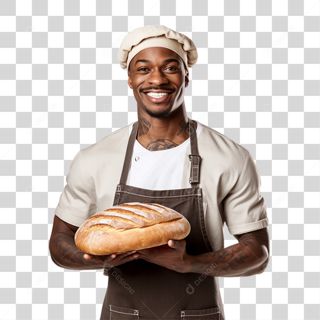 Homem Padeiro Confeiteiro PNG Transparente