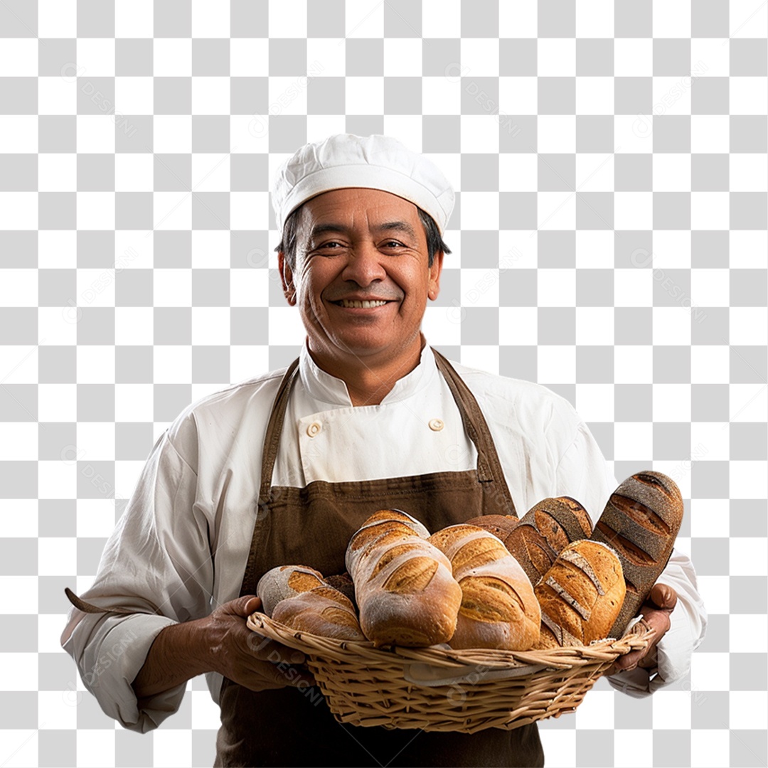 Homem Padeiro Confeiteiro PNG Transparente