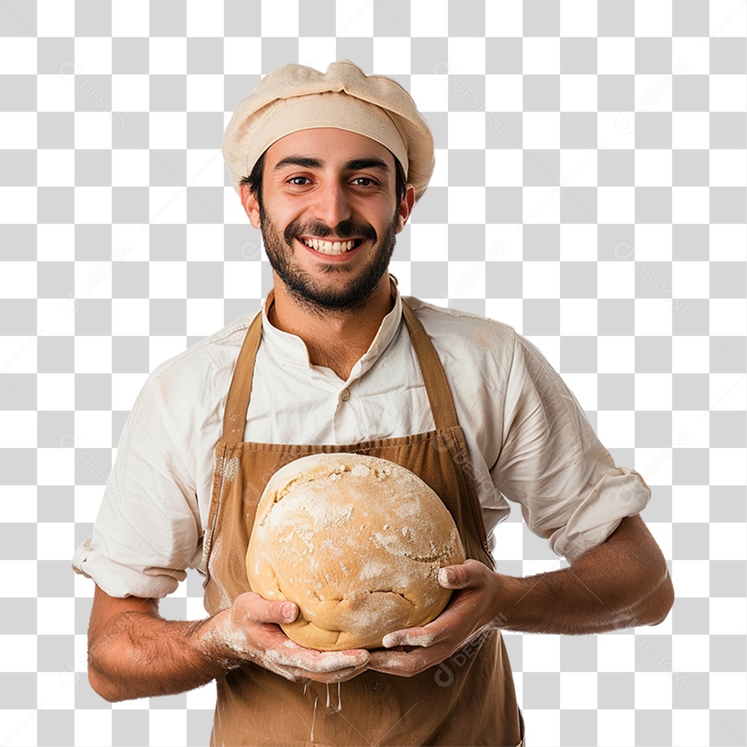 Homem Padeiro Confeiteiro PNG Transparente
