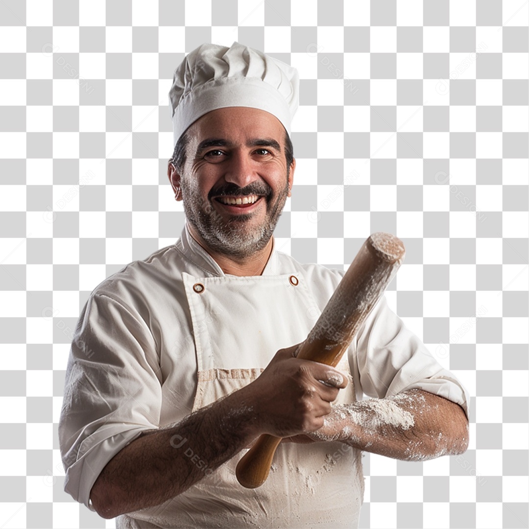 Homem Padeiro Confeiteiro PNG Transparente