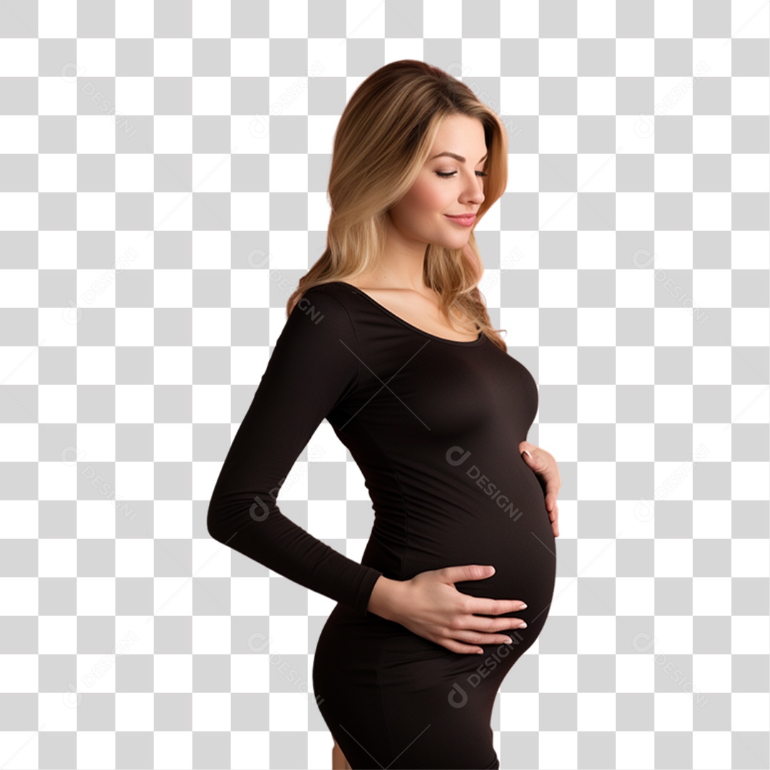 Mulher Gravida Gestante PNG Transparente