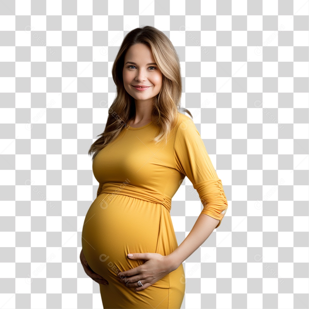Mulher Gravida Gestante PNG Transparente