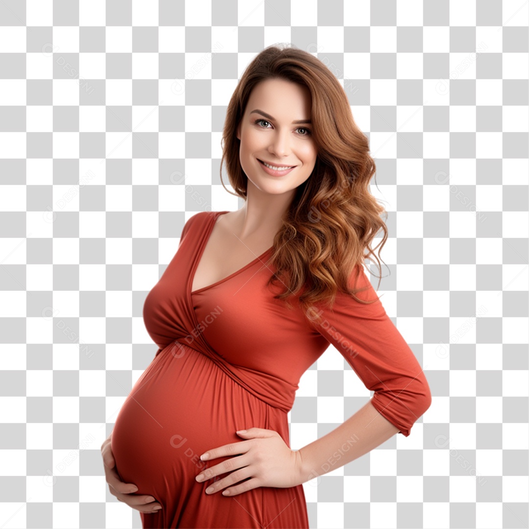 Mulher Gravida Gestante PNG Transparente