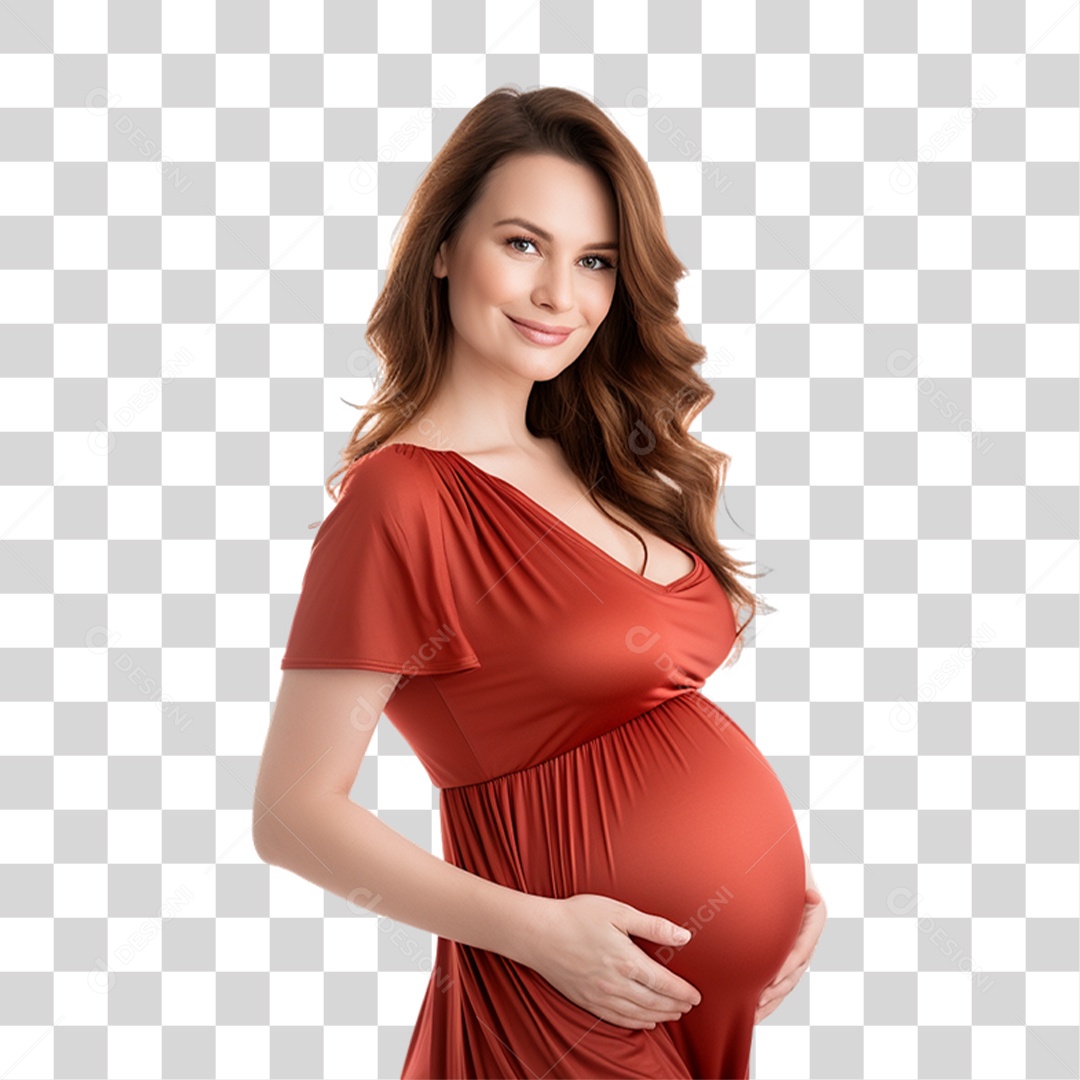 Mulher Gravida Gestante PNG Transparente