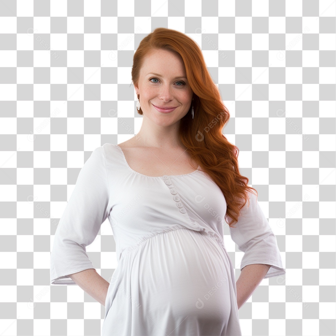 Mulher Gravida Gestante PNG Transparente