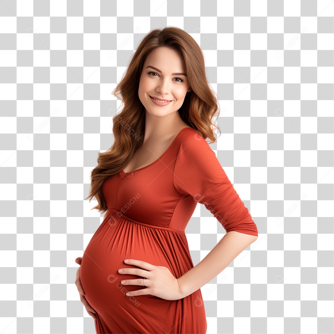 Mulher Gravida Gestante PNG Transparente