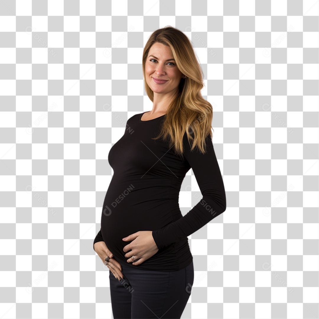 Mulher Gravida Gestante PNG Transparente