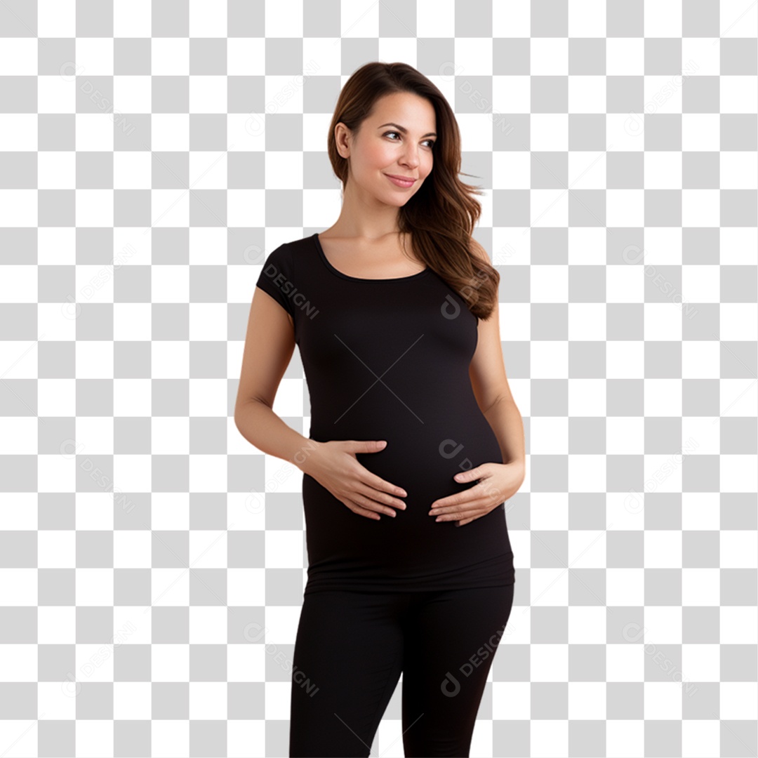 Mulher Gravida Gestante PNG Transparente