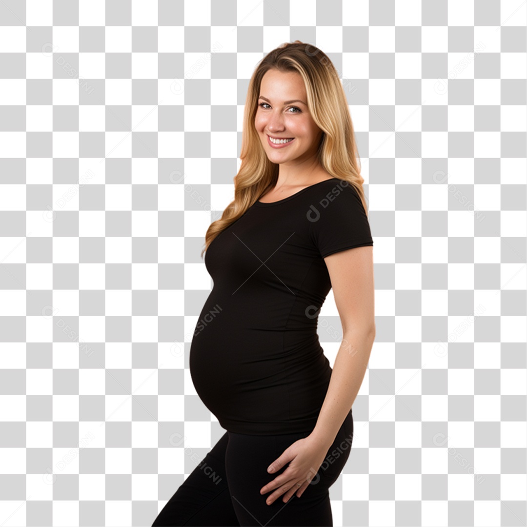 Mulher Gravida Gestante PNG Transparente