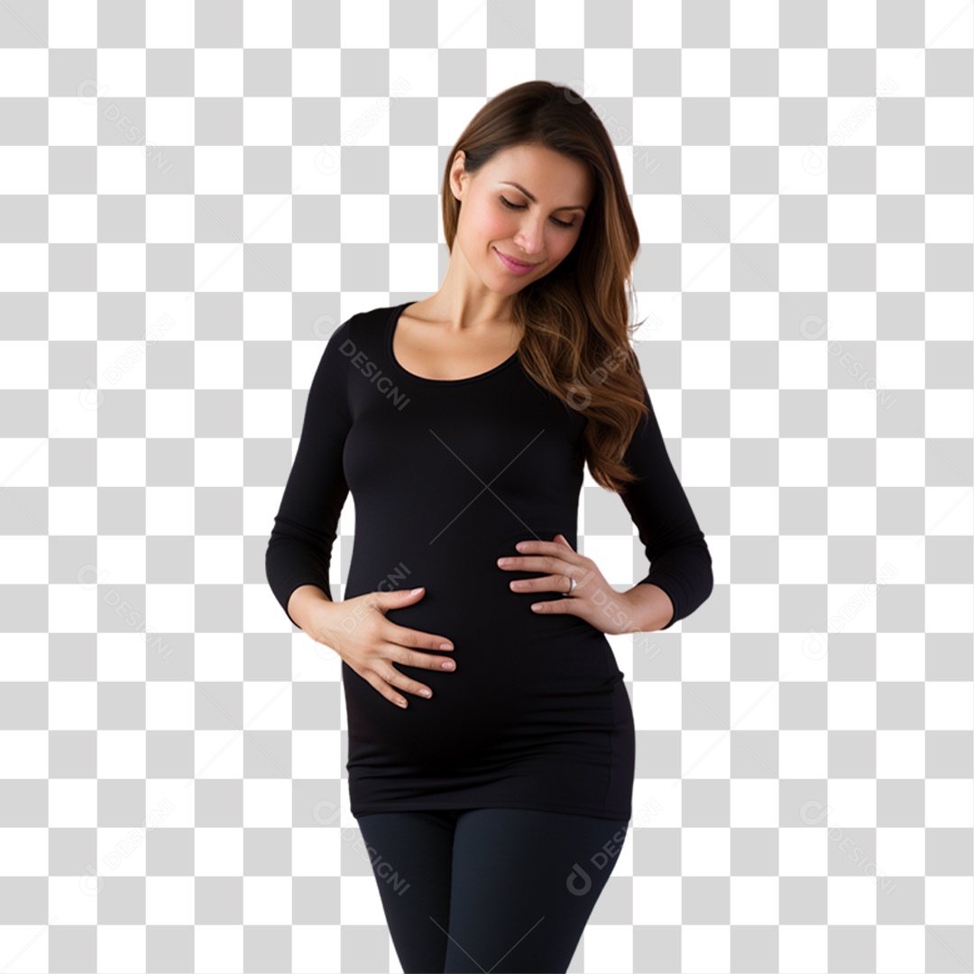 Mulher Gravida Gestante PNG Transparente