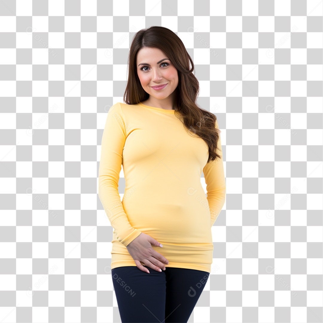 Mulher Gravida Gestante PNG Transparente