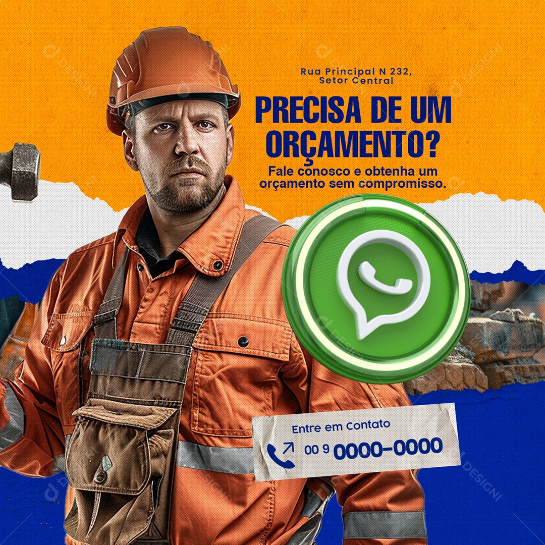 Precisa de um Orçamento Social Media PSD Editável