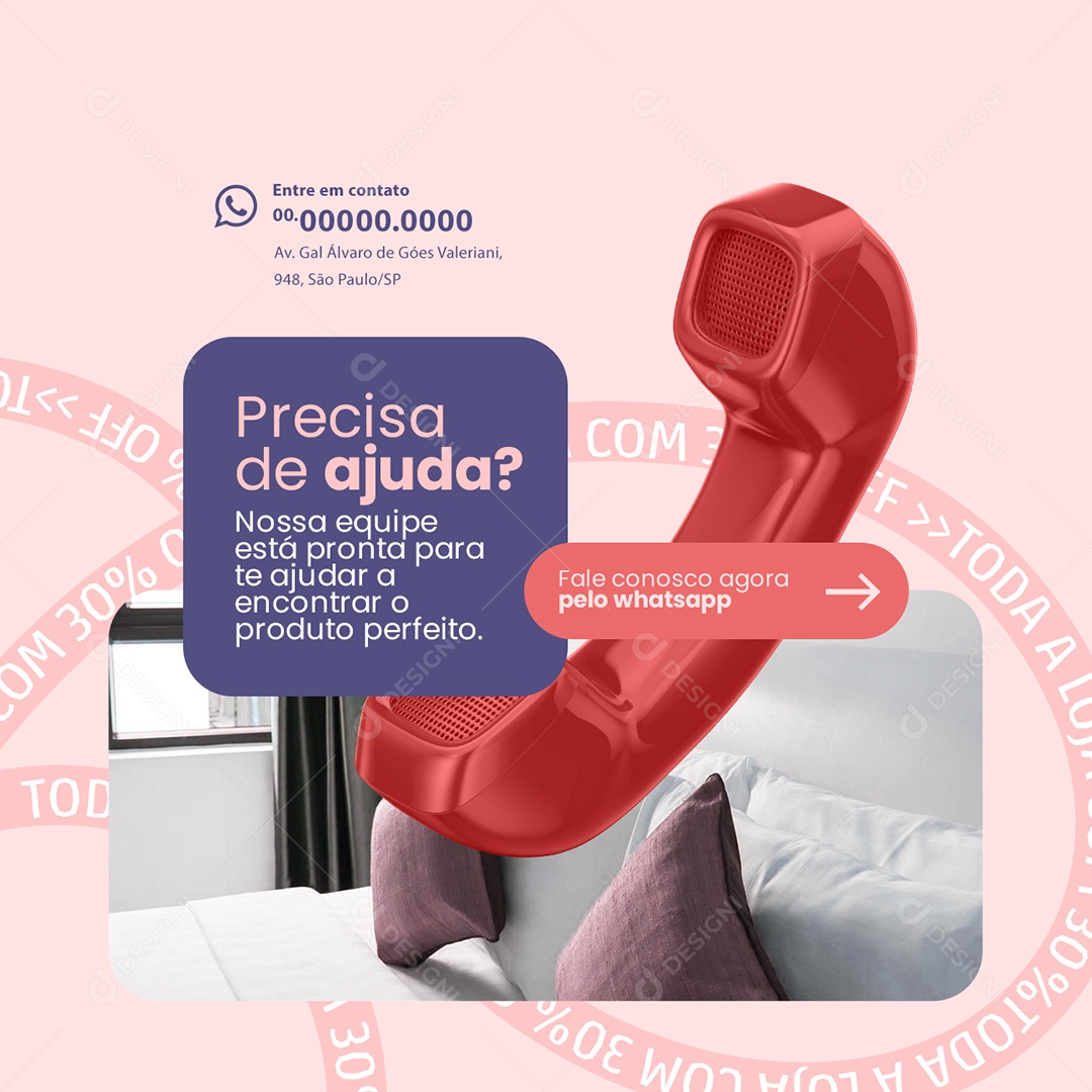 Precisa de Ajuda nossa Equipe está Pronta para te Ajudar Social Mesdia PSD Editável