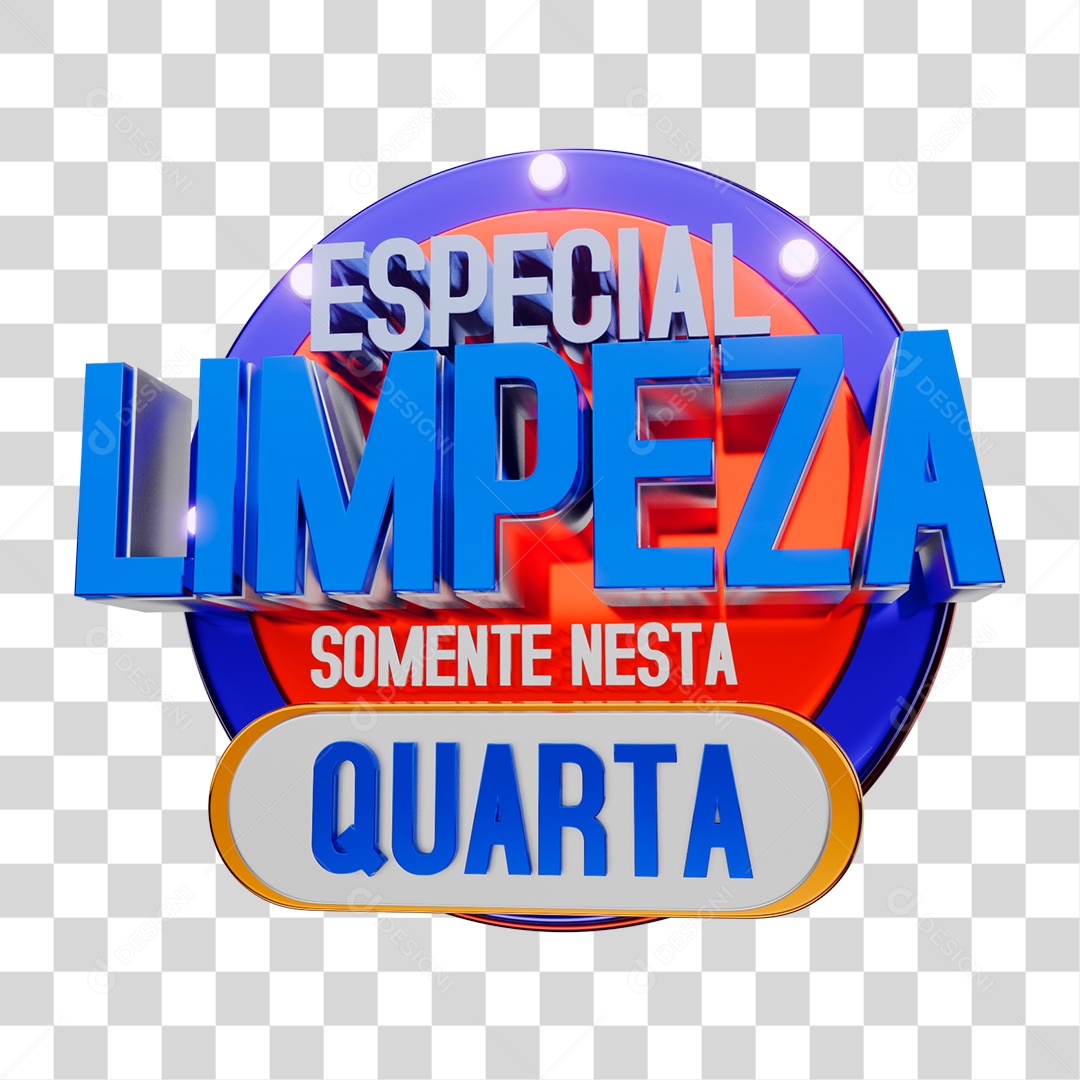 Selo 3D Especial Limpeza Quarta