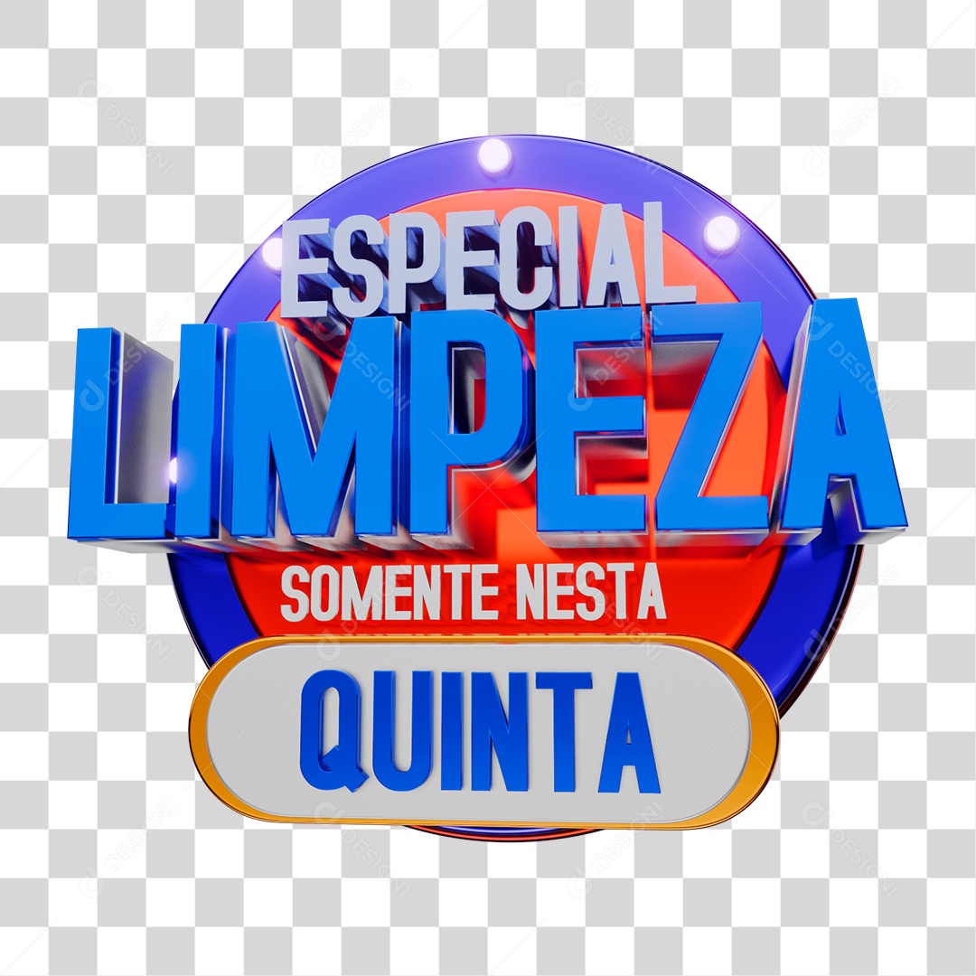 Selo 3D Especial Limpeza Quinta