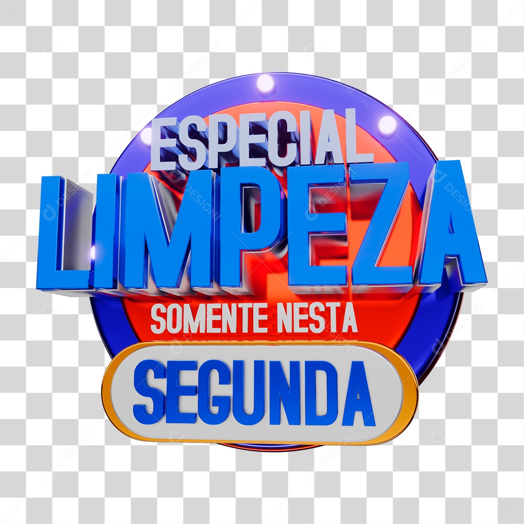 Selo 3D Especial Limpeza Segunda